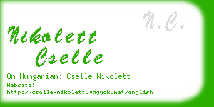 nikolett cselle business card